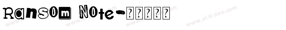 Ransom Note字体转换